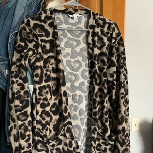 Leopard Two Pocket Cardigan